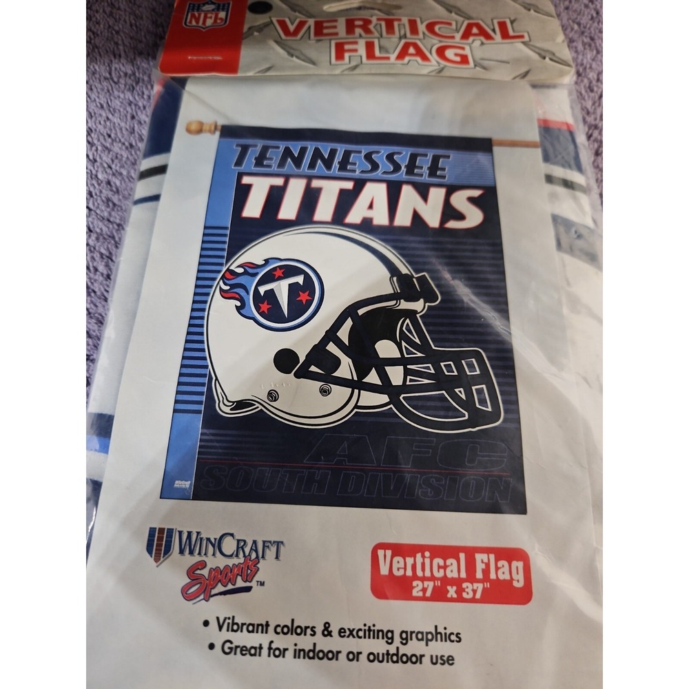 Tennessee Titans Vertical Flag 27x37 WinCraft Vintage 2001 NFL New Sealed